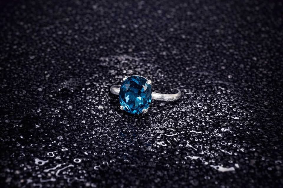 Stunning London Blue Topaz Ring