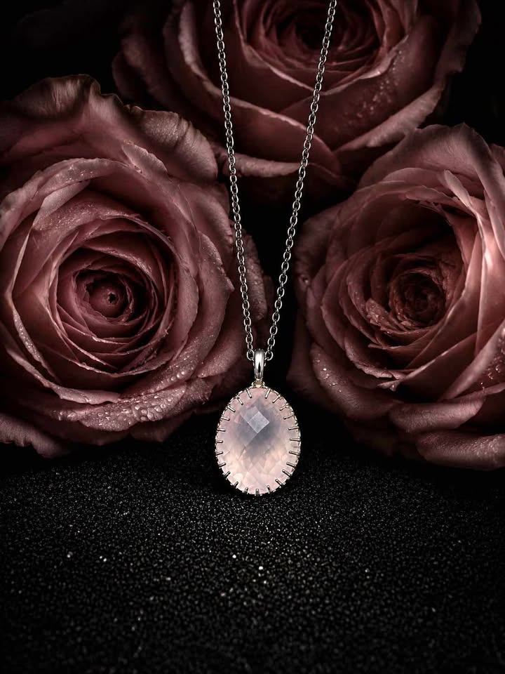 50ct Rose Quartz Pendant