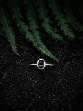 Dainty Blue Green Sapphire Ring