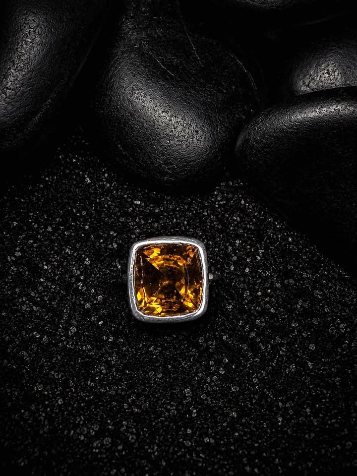 Honey Citrine Ring Weekend Sale