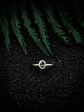 Dainty Blue Green Sapphire Ring