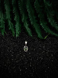 Dainty Blue Green Sapphire Pendant