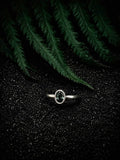 Dainty Blue Green Sapphire Ring