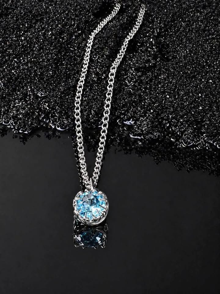 Sky Blue Topaz Pendant