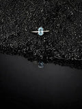 Super Dainty Sky Blue Topaz Ring
