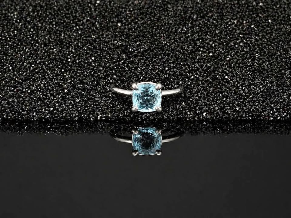 Sterling Silver and Sky Blue Topaz Ring