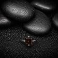 Smokey Quartz Stacker Ring