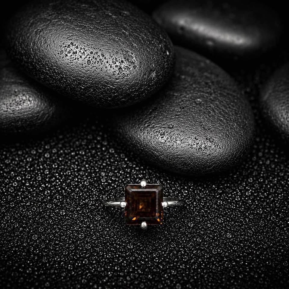 Smokey Quartz Stacker Ring