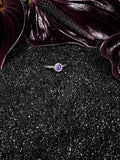 Dainty Silver and Amethyst Ring