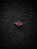 Pink Rhodolite and Sterling Silver Ring
