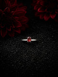 Red Garnet Sterling Silver Ring