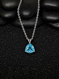 Large Swiss Blue Topaz Pendant