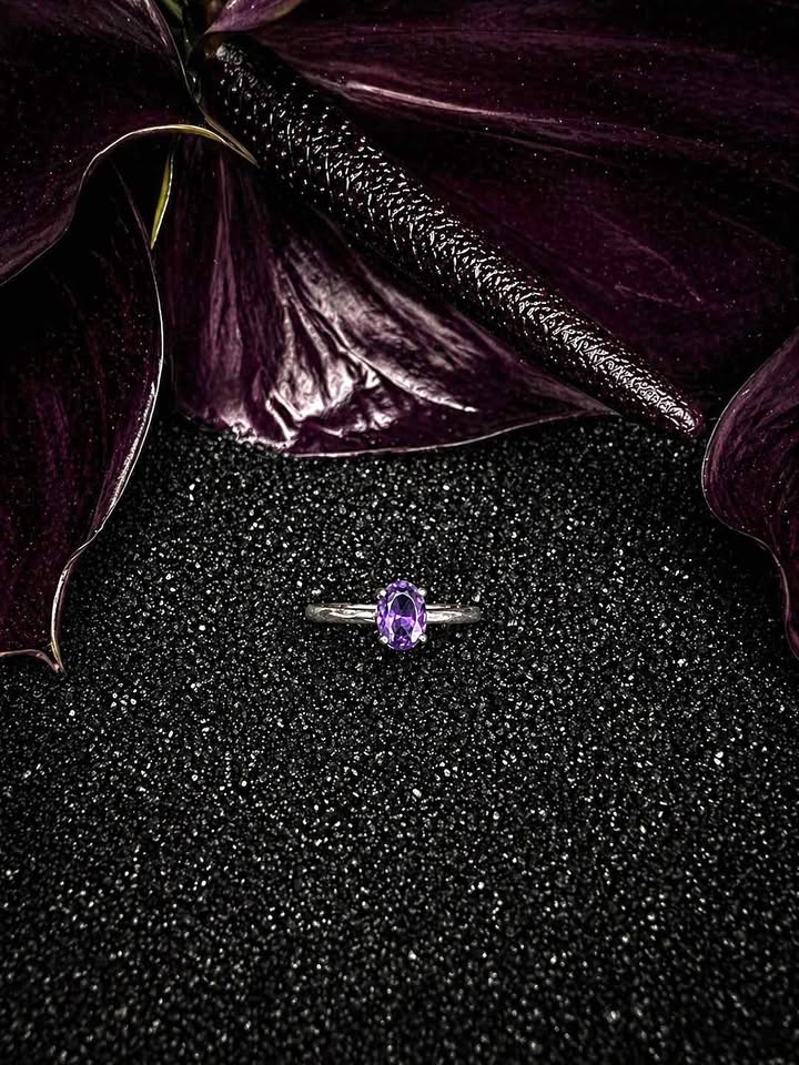 Amethyst and Silver Ring