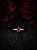 Red Garnet and Sterling Silver Ring