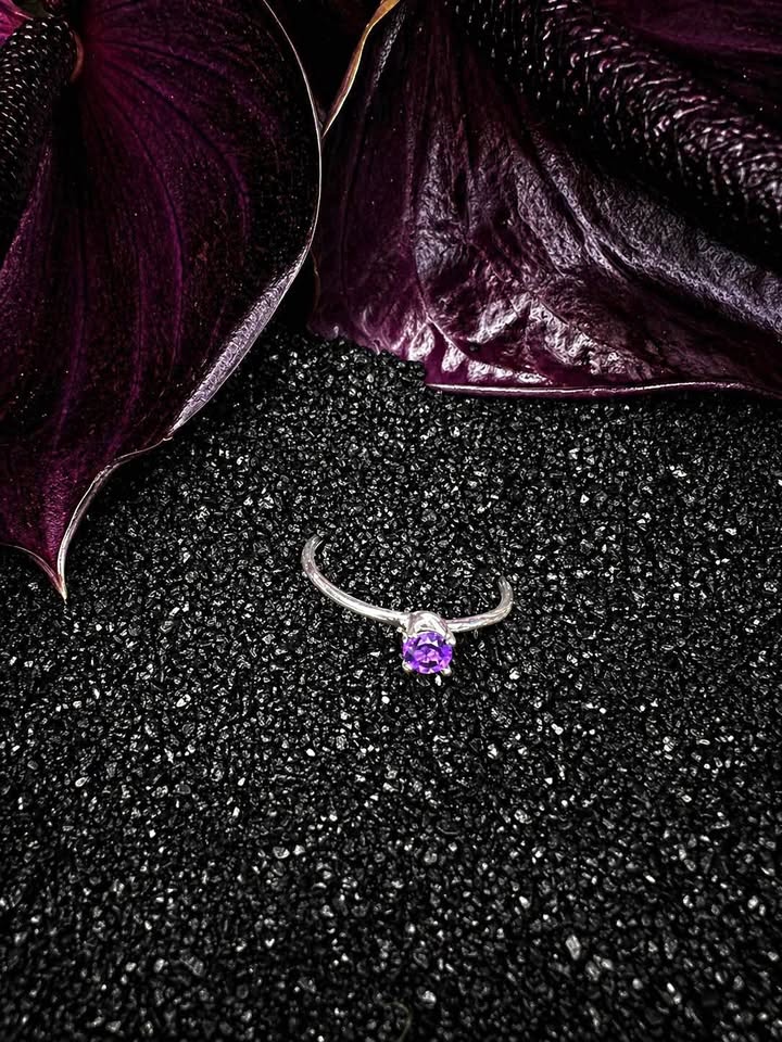 Silver and Amethyst Ring