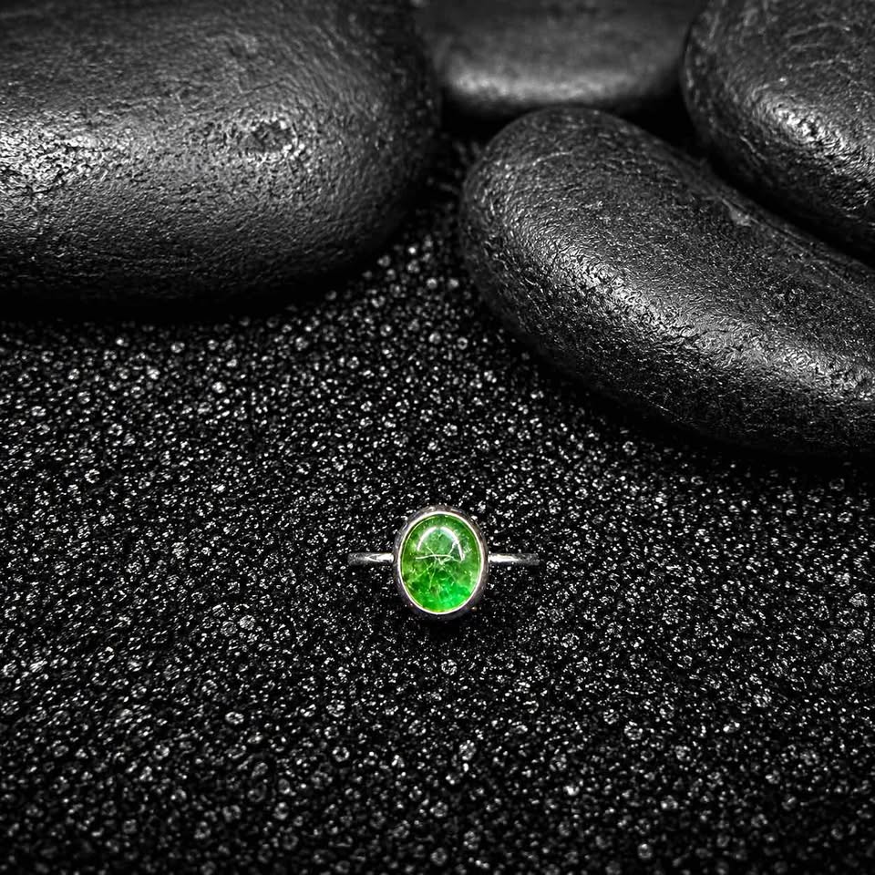 Dainty Zambian Emerald Ring