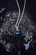 Dainty London Blue Topaz Pendant