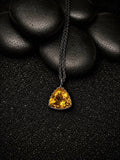 Deep Cut Honey Citrine Pendant