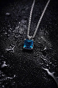 Stunning London Blue Topaz Pendant