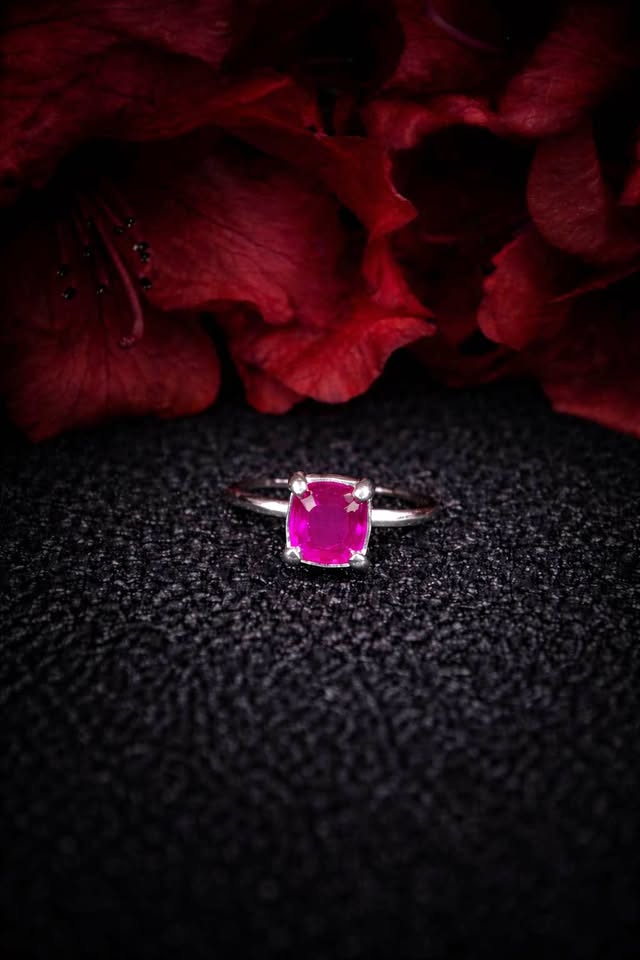Ruby Ring in Sterling Silver