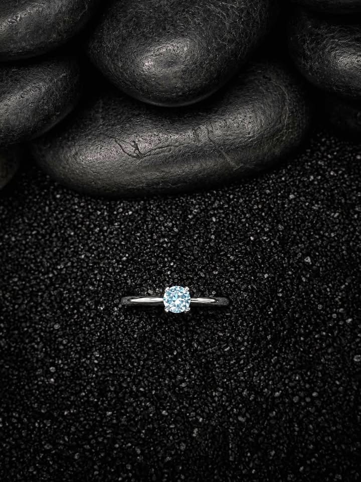 Dainty Swiss Blue Topaz Ring