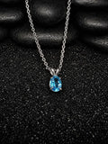 Swiss Blue Topaz Pendant