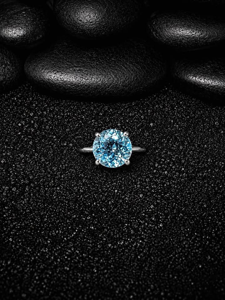 Stunning Swiss Blue Topaz Ring